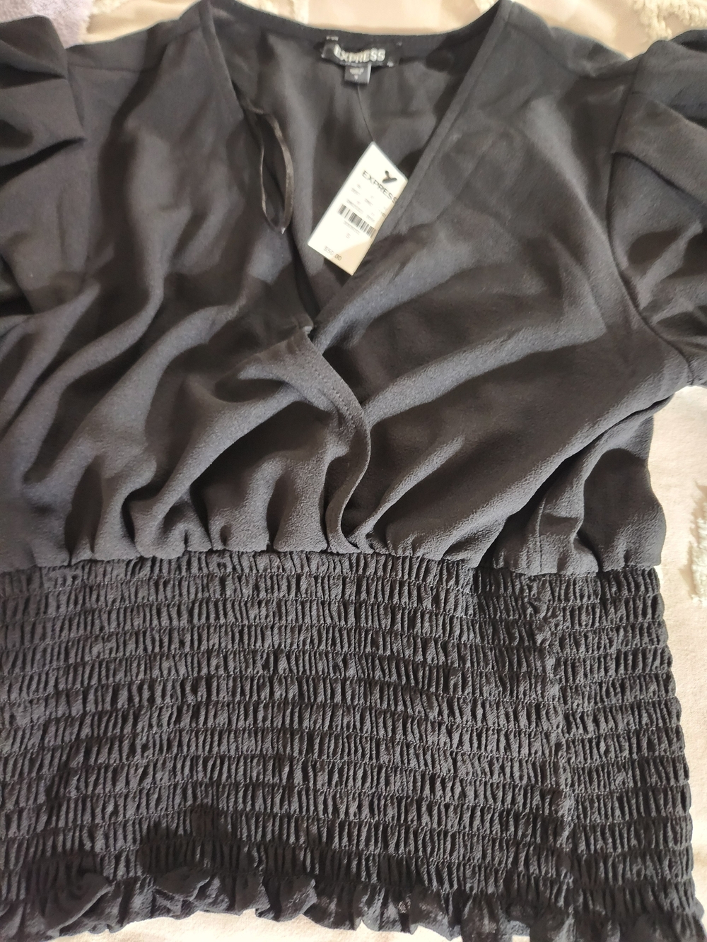 Express Black V-Neck Blouse with Tag